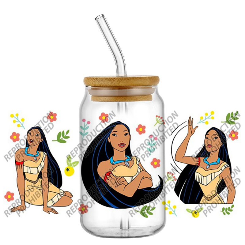 Rdta Tank Glass - Hotsale Popular Cartoon Movie Pocahontas 16oz