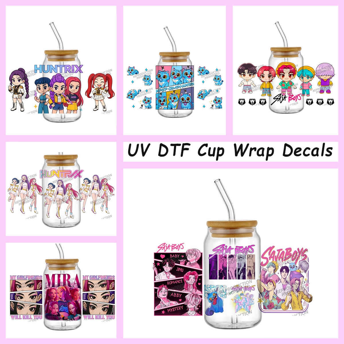 Rdta Tank Glass - Saja Boys K-POP Team UV DTF