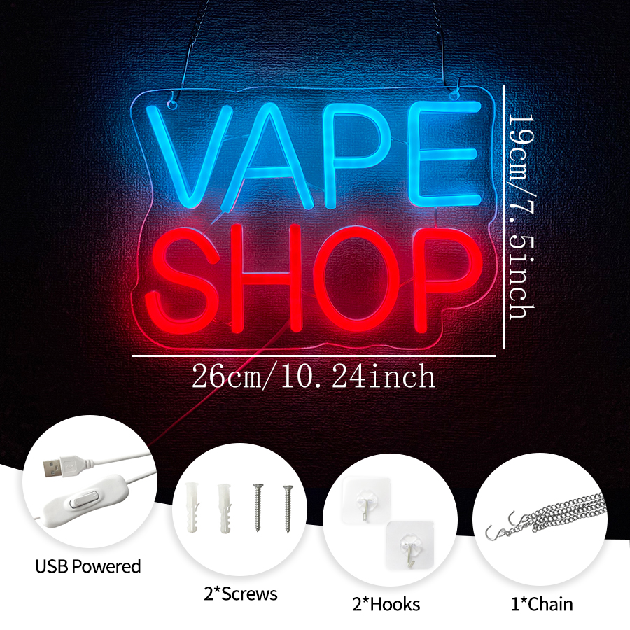 Vape Shop Neon Sign For Wall D - Vaping Shop avaliação e preço