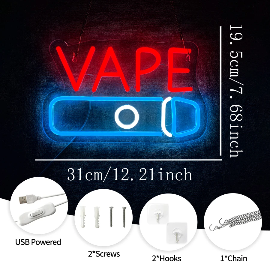 LED Neon Lights Business Windo - Vaping Shop avaliação e preço