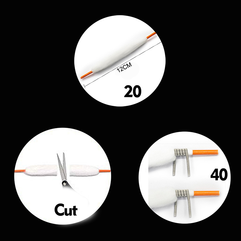 100pcs Coil wick Cotton Replac - Rda Atomizer Deck avaliação e preço