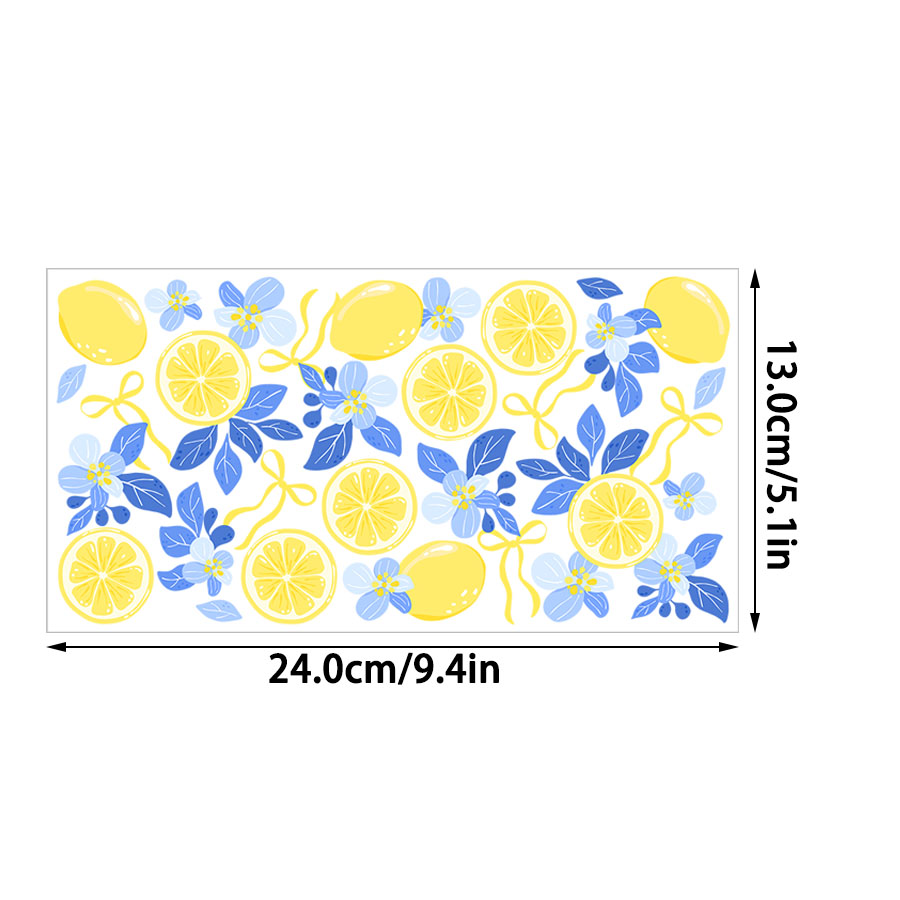 Lemon Floral UV DTF Transfer S - Rdta Tank Glass avaliação e preço
