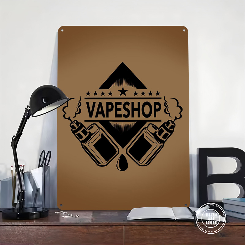 Vape Shop Logo Tinplate Poster - Vaping Shop avaliação e preço