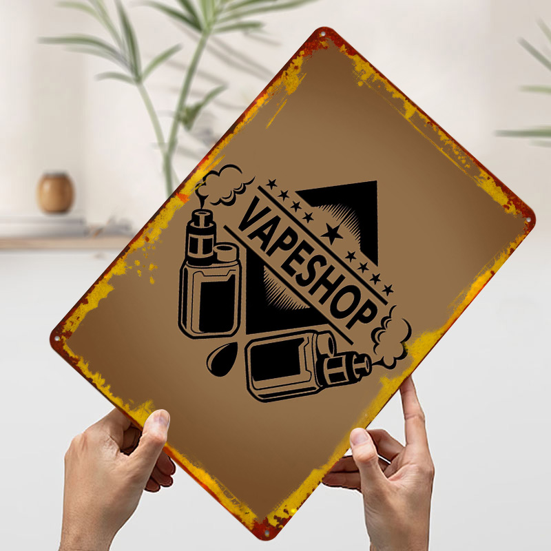 Vape Shop Logo Tinplate Poster - Vaping Shop avaliação e preço