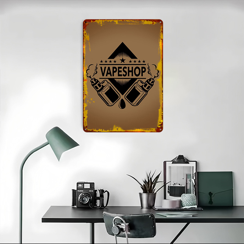 Vape Shop Logo Tinplate Poster - Vaping Shop avaliação e preço