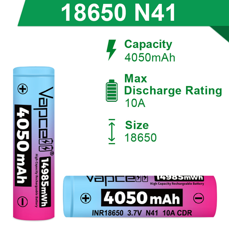 Original Vapcell N41 INR 18650 - Vape Battery 18650 avaliação e preço