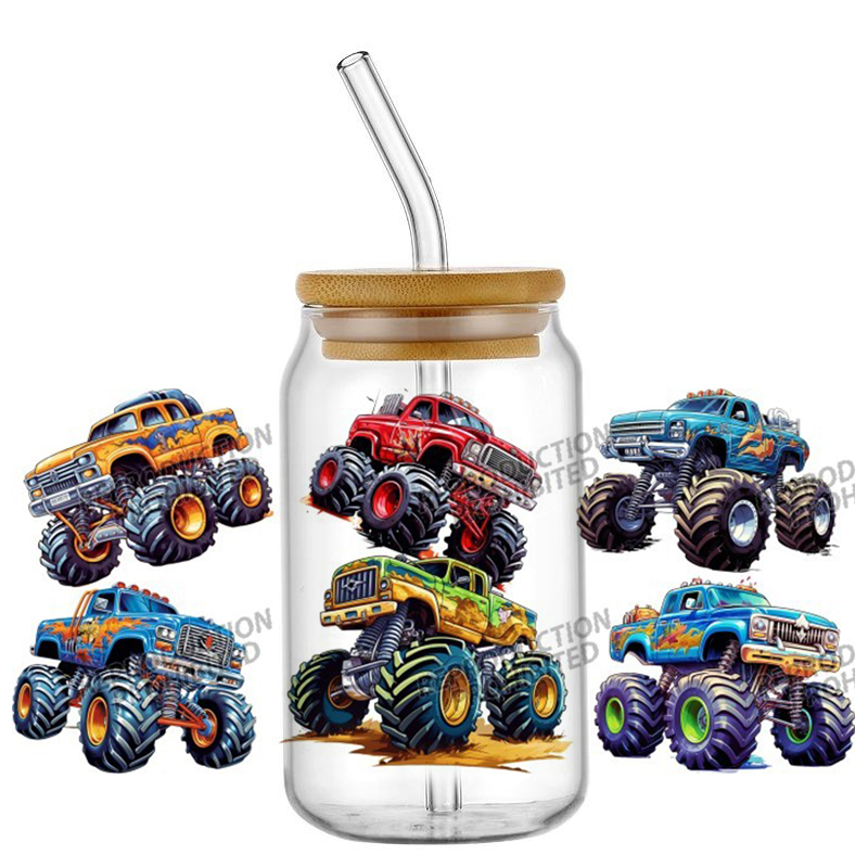 Monster Truck design UV DTF Wr - Rdta Tank Glass avaliação e preço