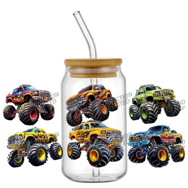 Monster Truck design UV DTF Wr - Rdta Tank Glass avaliação e preço