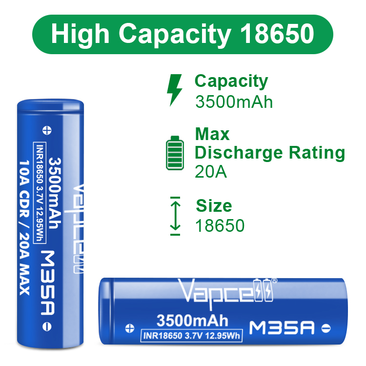 Original Vapcell M35A 18650 M3 - Vape Battery 18650 avaliação e preço