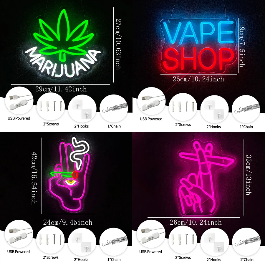 Vape Shop Neon Sign For Wall D - Vaping Shop avaliação e preço