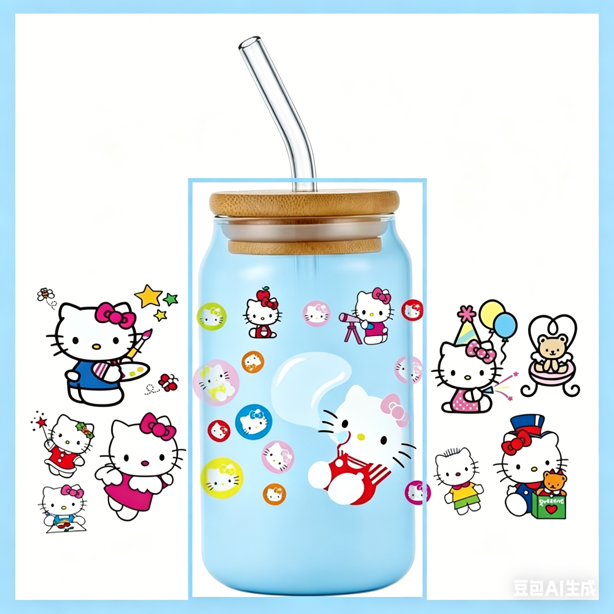 popular Kitty design 16oz 3D u - Rdta Tank Glass avaliação e preço