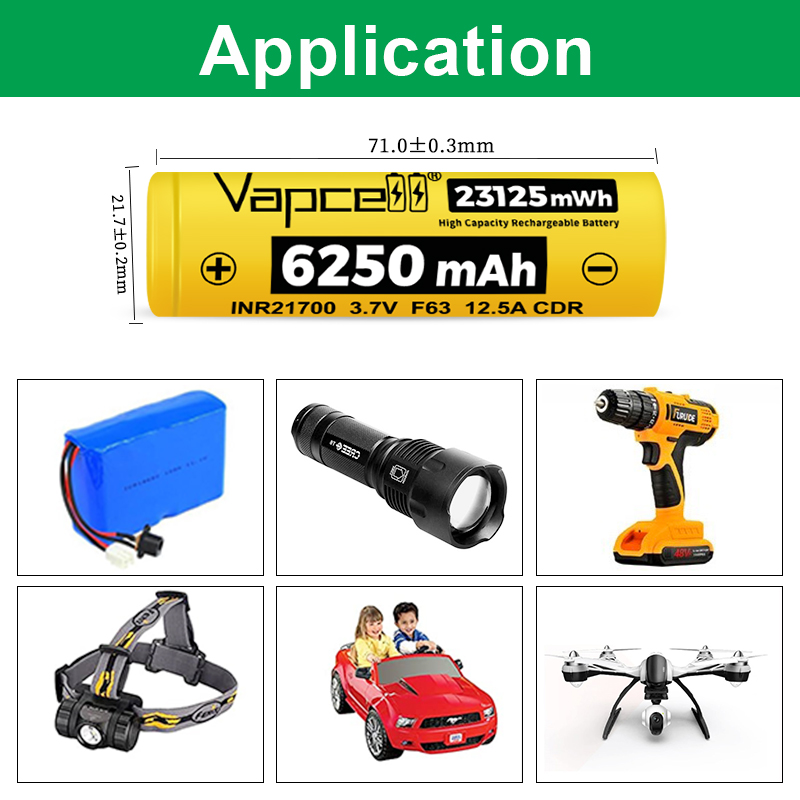 New Vapcell F63 21700 Battery  - Vape Battery 18650 avaliação e preço
